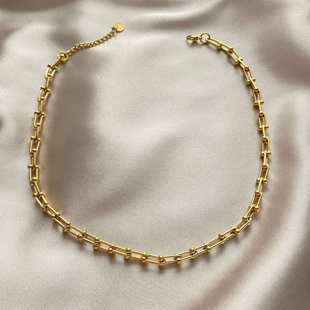 Tıffany Çelik Kolye Gold