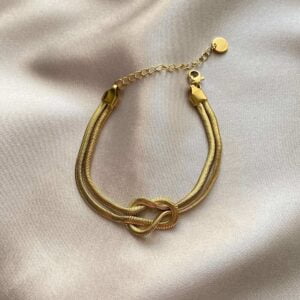 Gold Düğüm Çelik Bileklik