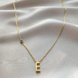 Nazar Boncuğu Detay Harf Kolye