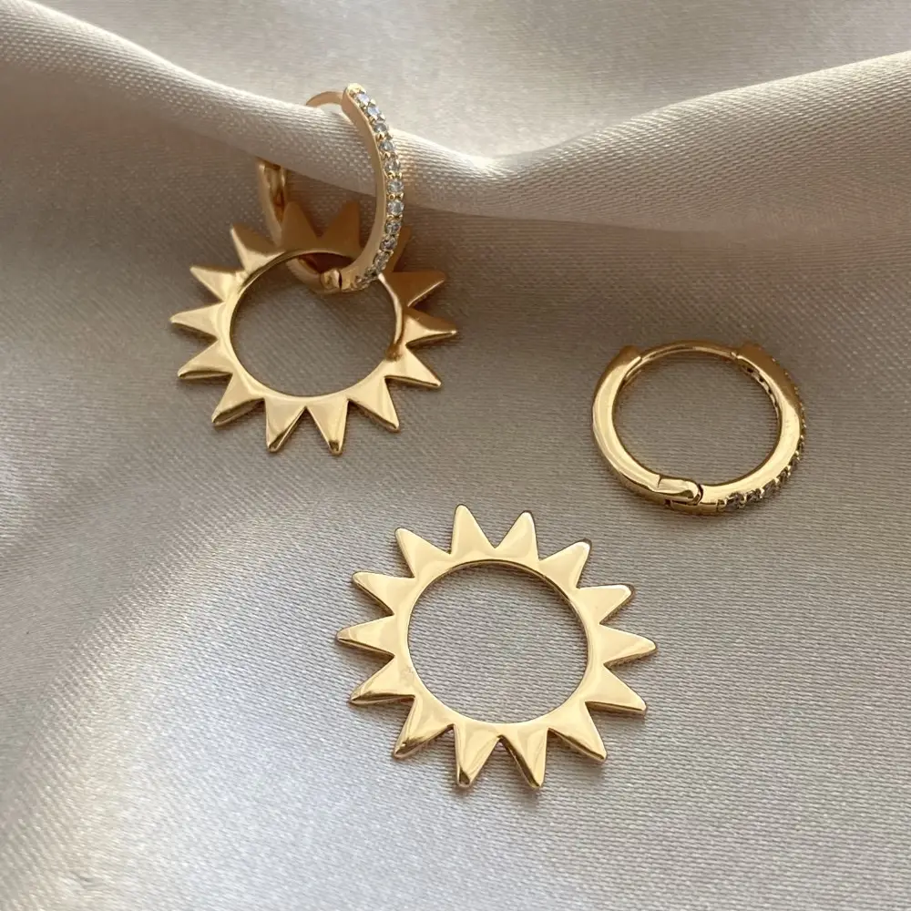 2 Kullanımlı Zirkon Taşlı Küpe Xuping
