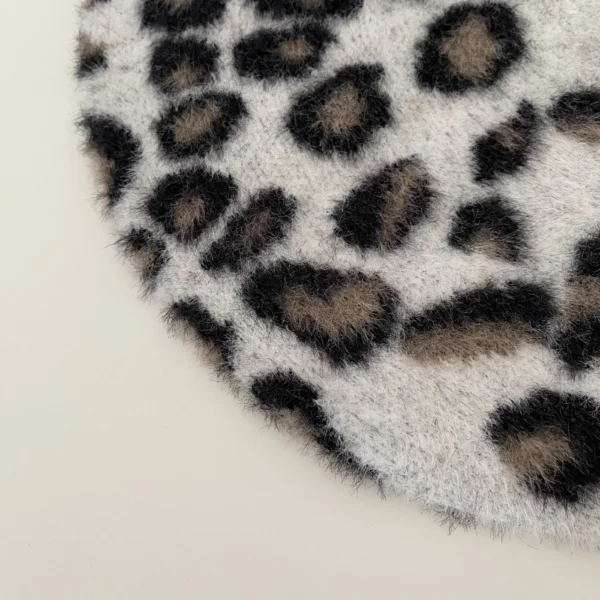 Leopar Yumuşak Yün Ressam Bere