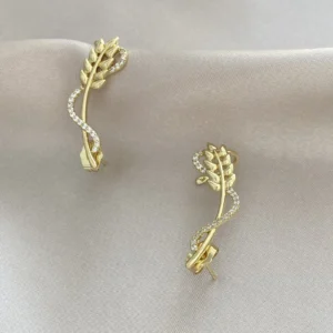 Başak Detay Tasarım Kıkırdak Küpe Xuping Gold ( Sol Kulak )