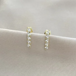 Badem Taşlı Su Yolu Küpe Xuping Gold