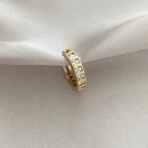 Kare Taşlı Kıkırdak Küpe Xuping Gold