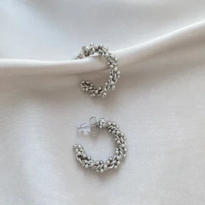 Topçuk Tasarım Halka Küpe Xuping Silver (Küçük)