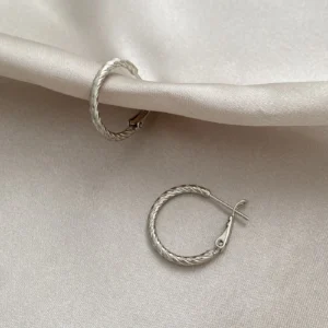 İnce Burgu Halka Küpe Xuping Silver