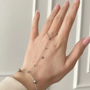 Top Detay Çelik Şahmeran Bileklik Silver