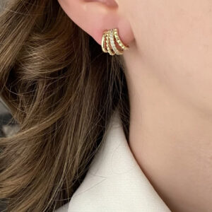 Minimal Çoklu Görünüm Küpe Xuping Gold