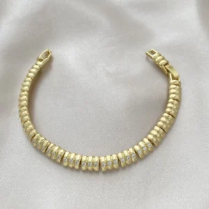 Zirkon Taşlı Tırtıklı Bileklik Xuping Gold