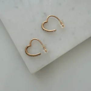 Minimal Kalp Küpe Xuping Rose